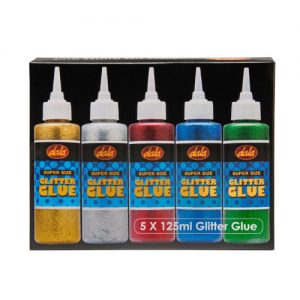 DALA Supersize Glitter Glue Pack 5x125ml