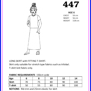 RSG - Pattern 447 - Long Skirt With Fitting T-Shirt