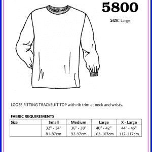 RSG - Pattern 5800 - Loose Fitting Tracksuit Top