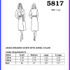 RSG - Pattern 5817 - Ladies Dressing Gown With Shawl Collar