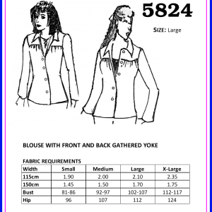 RSG - Pattern 5824 - Blouse With Front And Back Gathered Yoke