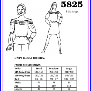 RSG - Pattern 5825 - Gypsy Blouse Or Top