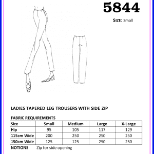 RSG - Pattern 5844 - Ladies Tapered-Leg Trousers