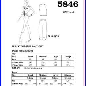 RSG - Pattern 5846 - Ladies Yoga-Style Pants Suit
