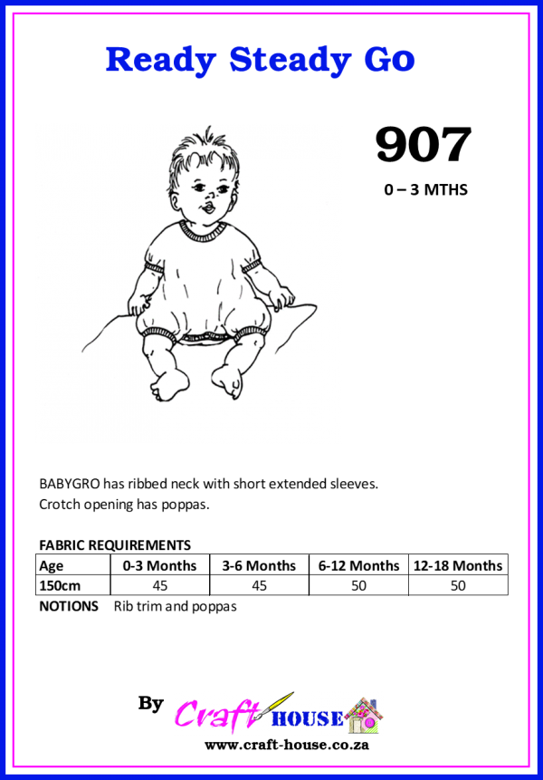 RSG - Pattern 907 - Babygro