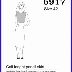 RSG - Pattern 5917 - Calf Length Pencil Skirt